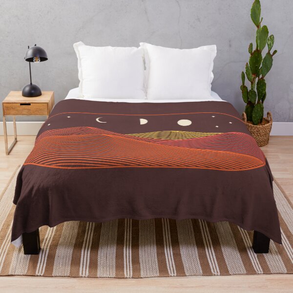 Item preview, Boho Desert Mountains Moon Phases - Minimalist Line Art designed and sold by AliveStyle.
