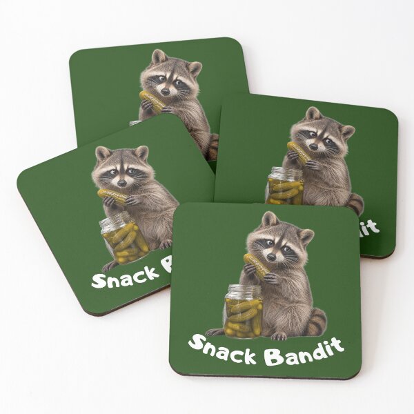 Item preview, Raccoon Pickle Snack Bandit designed and sold by MalwasBasket.