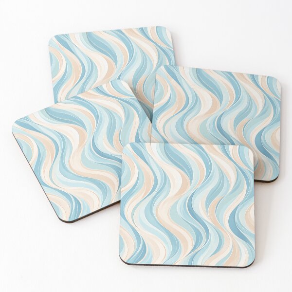 Item preview, Pastel Ocean Flow – Soft Blue Aqua and Sand Abstract Waves designed and sold by HO•Designs.