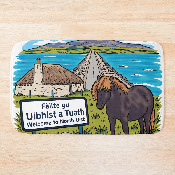 Item preview, Uist Scotland Outer Hebrides – Welcome to North Uist Gaelic Travel Artwork designed and sold by Blupunk.