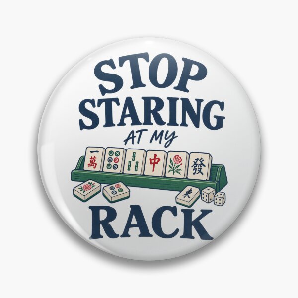 Item preview, Mahjong Humor - Stop Staring At My Rack  designed and sold by CampAndCoast.