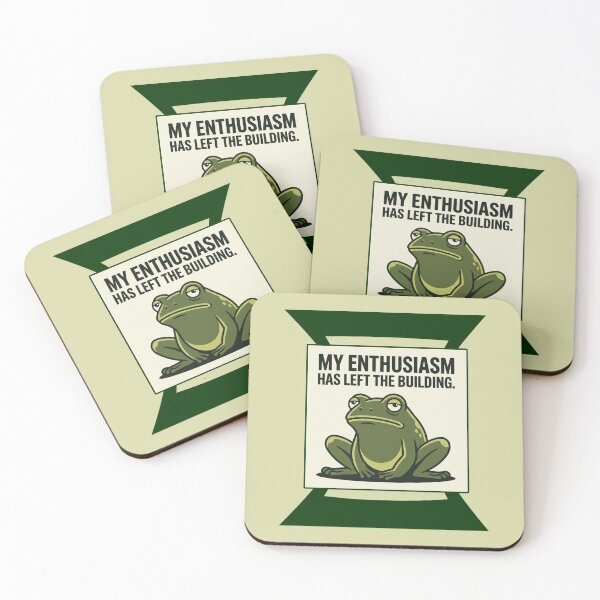 Item preview, Unenthusiastic Frog My Enthusiasm Has Left designed and sold by QuietNovaShop.