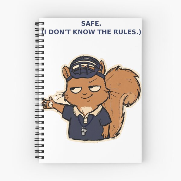 Item preview, Safe I Don't Know The Rules Funny Squirrel Sticker — Clueless Umpire Baseball Decal designed and sold by ryleemaxwell.