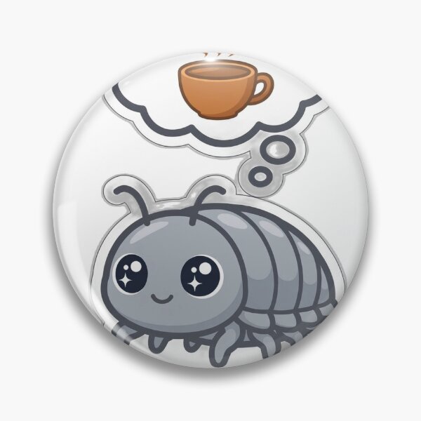 Item preview, Isopod Wants Coffee Cute Bug Meme Vector Art designed and sold by BoydMercantile.