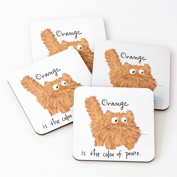 Item preview, Funny Orange Cat Power and Attitude designed and sold by TrueWoven Studio.