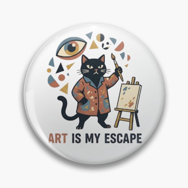 Item preview, Art Is My Escape Black Cat Artist | Painter Cat Surreal Graphic designed and sold by Dogandesighn.