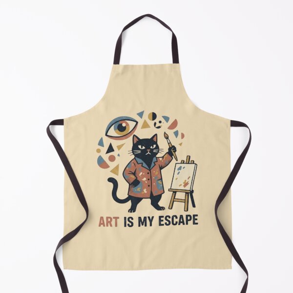 Item preview, Art Is My Escape Black Cat Artist | Painter Cat Surreal Graphic designed and sold by Dogandesighn.