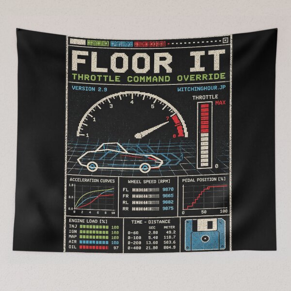 Item preview, Floor It Throttle Command Override Retro Dashboard designed and sold by Night Shift Garage.