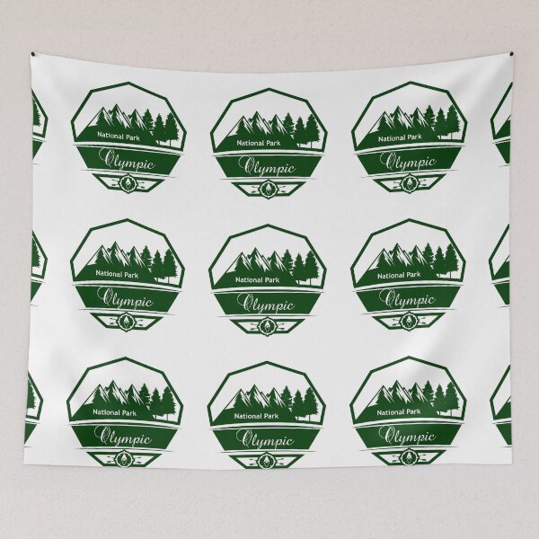 Item preview, Olympic National Park Badge | Washington Rainforest Hiking Souvenir designed and sold by DonnaRaine.