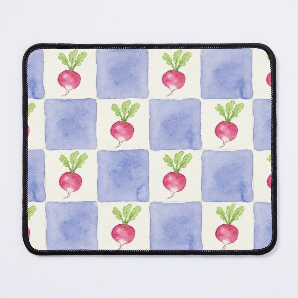 Item preview, Watercolor Radish Checkered Pattern designed and sold by Anna Koneva.