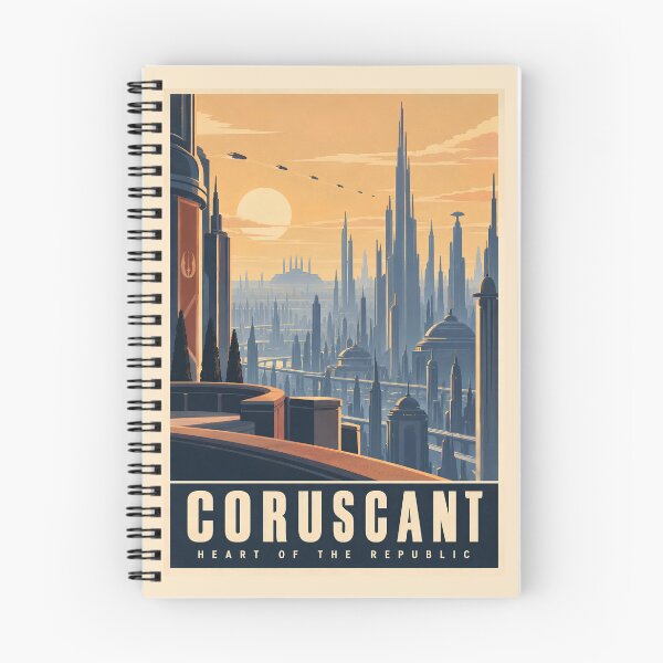 Item preview, Coruscant — Vintage Travel Poster designed and sold by RainlitRooms.