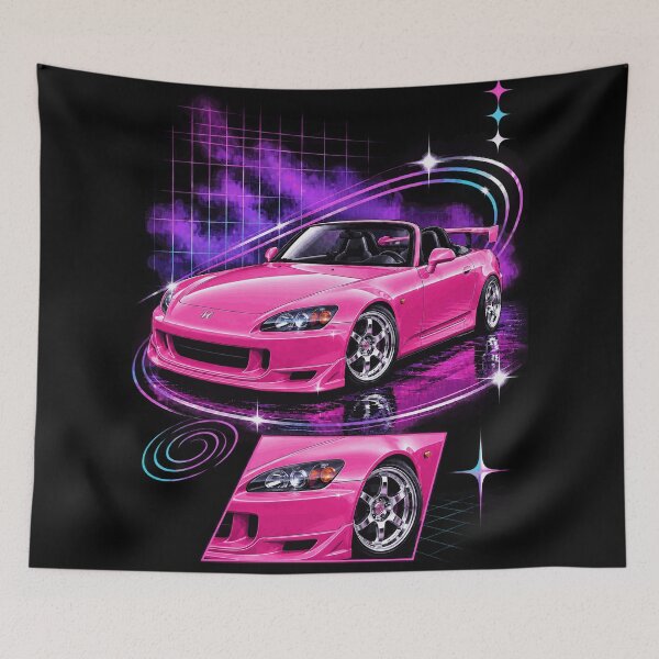 Item preview, Neon Pink Roadster Vaporwave JDM designed and sold by Night Shift Garage.