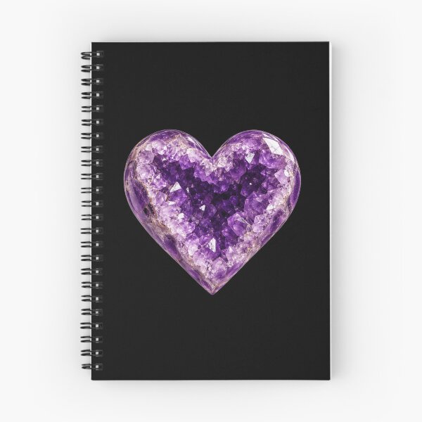 Item preview, Amethyst Crystal Heart Spiritual Gemstone Art designed and sold by HEARTSIGNAL.