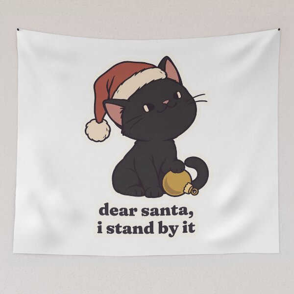 Item preview, Black Cat Christmas Dear Santa I Stand by It designed and sold by OuqCreations.
