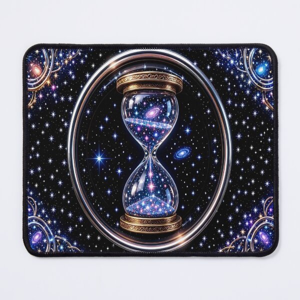 Item preview, Cosmic Hourglass of Time - Celestial Galaxy Steampunk Art designed and sold by Breezes-of-Ida.