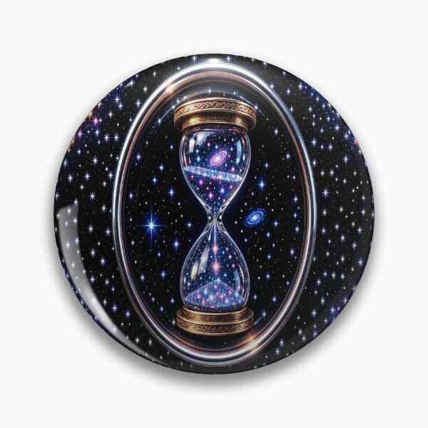Item preview, Cosmic Hourglass of Time - Celestial Galaxy Steampunk Art designed and sold by Breezes-of-Ida.
