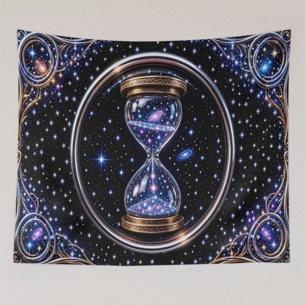 Item preview, Cosmic Hourglass of Time - Celestial Galaxy Steampunk Art designed and sold by Breezes-of-Ida.