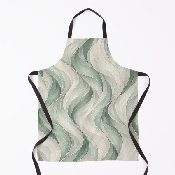 Aperçu de l'œuvre Sage Silk Waves – Elegant Sage Green and Ivory Abstract Pattern créée et vendue par HO•Designs.