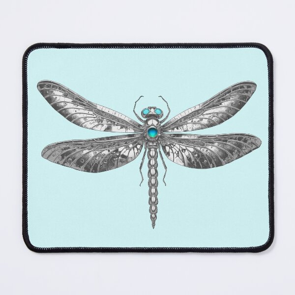 Item preview, Chrome Mechanical Steampunk Dragonfly designed and sold by Retro Art Factory.