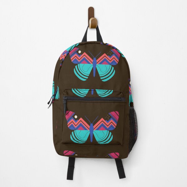 Item preview, Geometric Butterfly Mountain Ocean - Retro Nature Art designed and sold by AliveStyle.