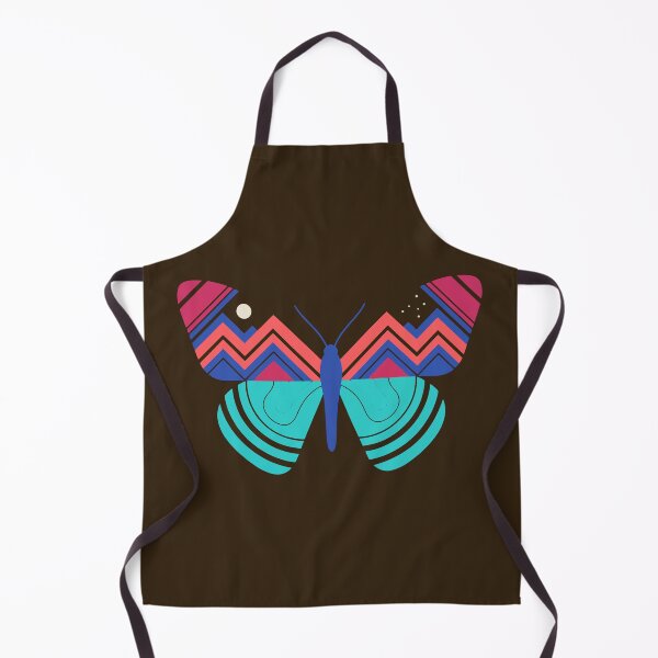 Item preview, Geometric Butterfly Mountain Ocean - Retro Nature Art designed and sold by AliveStyle.