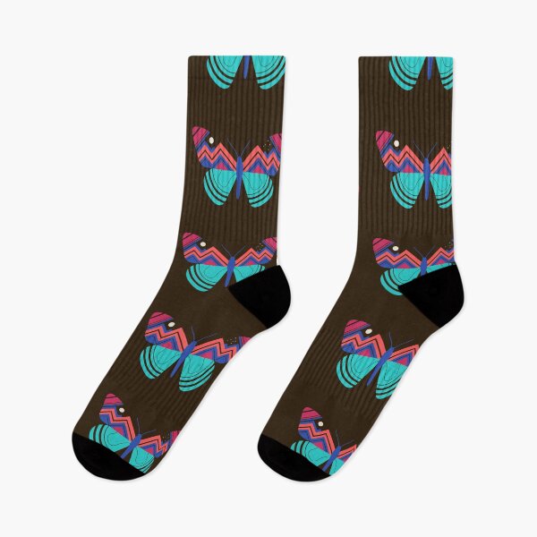 Item preview, Geometric Butterfly Mountain Ocean - Retro Nature Art designed and sold by AliveStyle.
