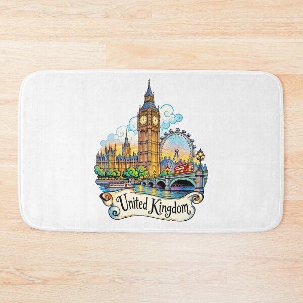 Item preview, Big Ben and London United Kingdom Travel Illustration designed and sold by EdwinkOne.
