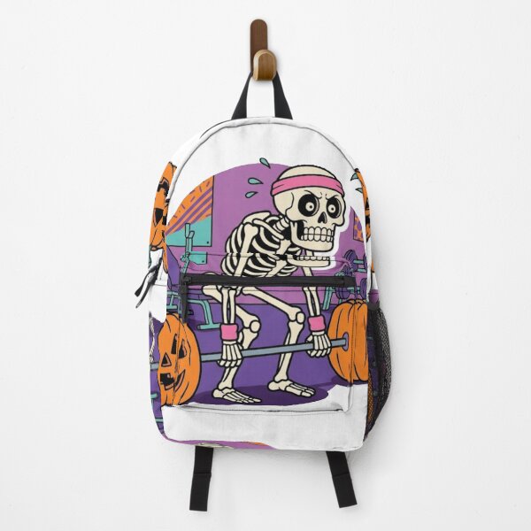 Item preview, Deadlift Literal - Skeleton Lifting Pumpkins (Gymrat Halloween) designed and sold by conamor-bymel.