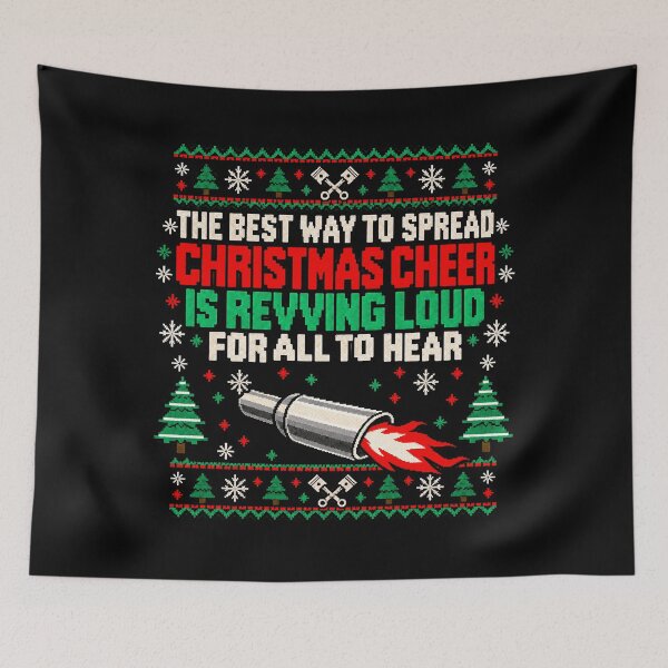 Item preview, Christmas Cheer Revving Loud Ugly Christmas Sweater Car designed and sold by Night Shift Garage.