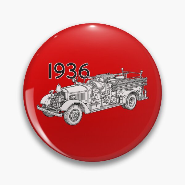 Item preview, VINTAGE 1936 FIRE TRUCK, FIREFIGHTERS, AMERICAN FIRE ENGINES, FIREMEN designed and sold by classic car craze.