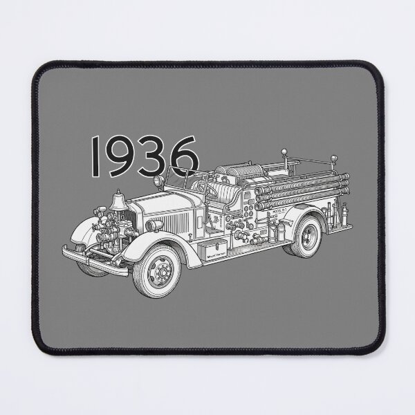 Item preview, VINTAGE 1936 FIRE TRUCK, FIREFIGHTERS, AMERICAN FIRE ENGINES, FIREMEN designed and sold by classic car craze.