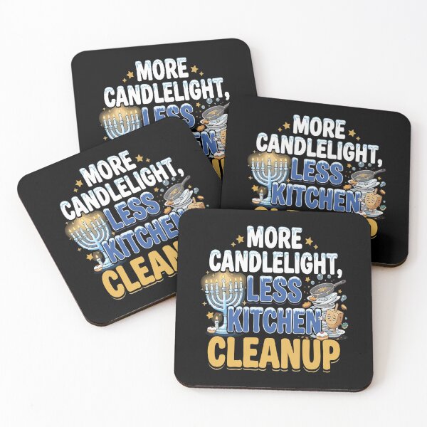 Item preview, More Candlelight Less Kitchen Cleanup Hanukkah designed and sold by YASSINE HZ.