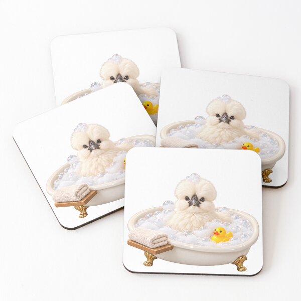 Item preview, Cute Silkie Chicken Bathtub designed and sold by Sillytoe.