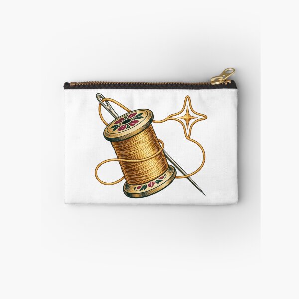 Item preview, Golden Thread Compass Needlepoint Sewing Art designed and sold by Aseel Studio.