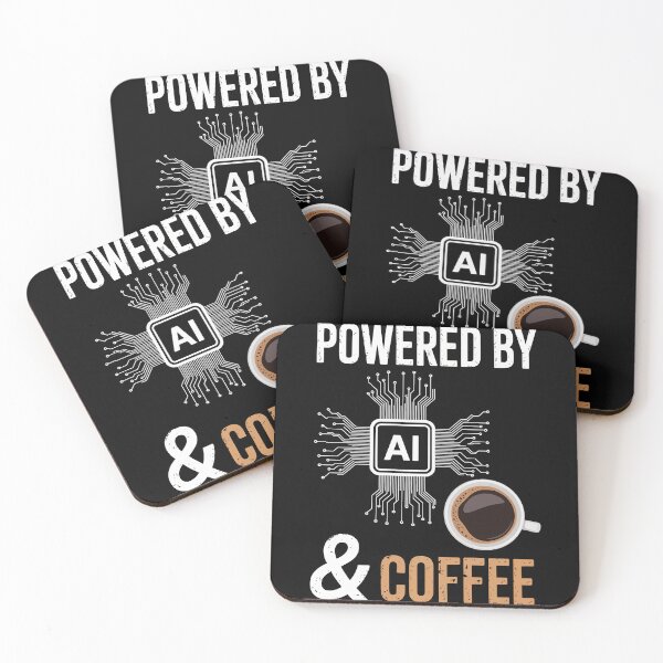 Item preview, POWERED BY AI & COFFEE designed and sold by jkrphoto.