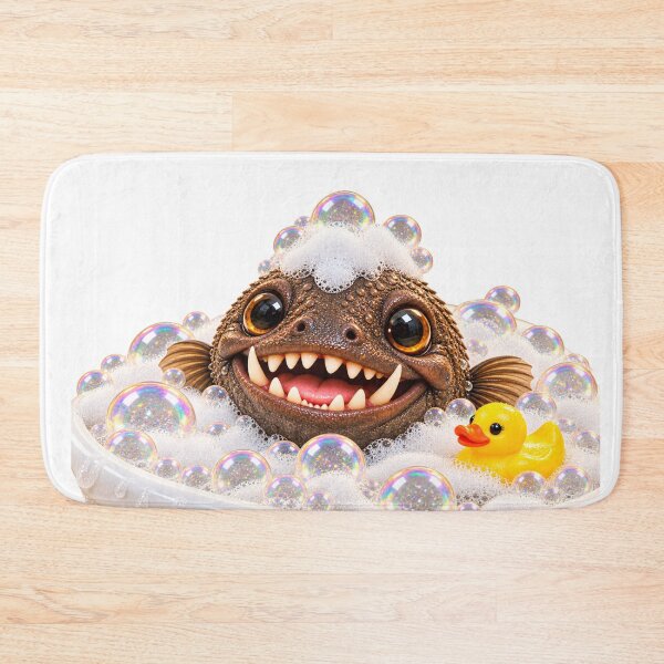 Item preview, Bañera con pez colmillo juguetón designed and sold by Sillytoe.
