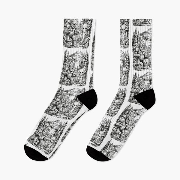 Item preview, Bigfoot Alien Forest Encounter designed and sold by FolkGraphics.