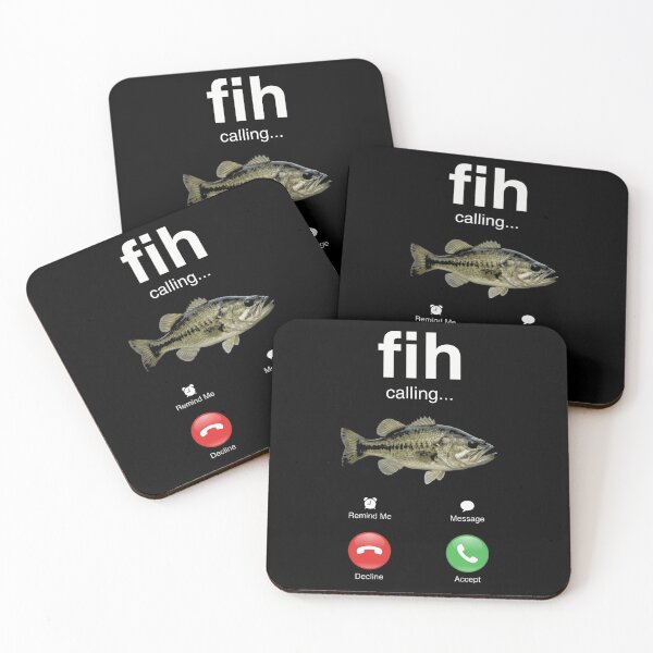 Item preview, Fih Calling... Fishing Bass Angler Fisherman designed and sold by FolkGraphics.