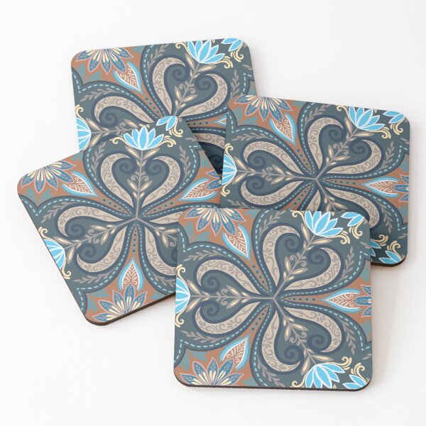 Item preview, Ornate Paisley & Botanical Floral Pattern - Grey designed and sold by Rukhscreations.