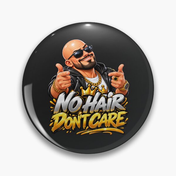 Item preview, No Hair Don't Care – Funny Bald Pride Design designed and sold by DIB Designs – Express Your Style.