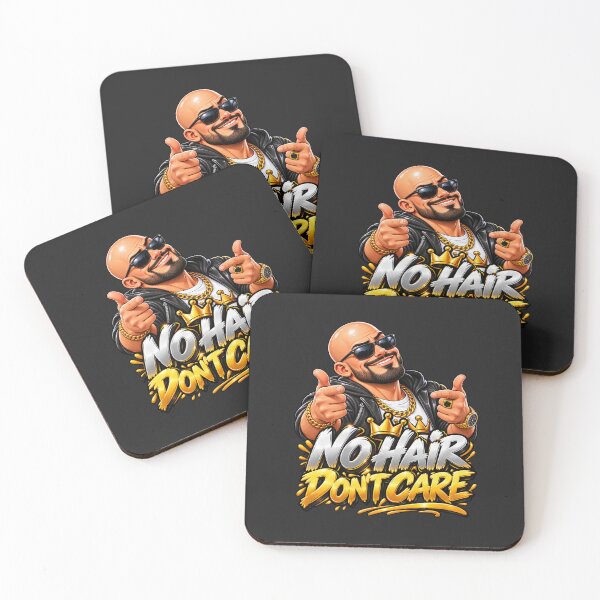 Item preview, No Hair Don't Care – Funny Bald Pride Design designed and sold by DIB Designs – Express Your Style.