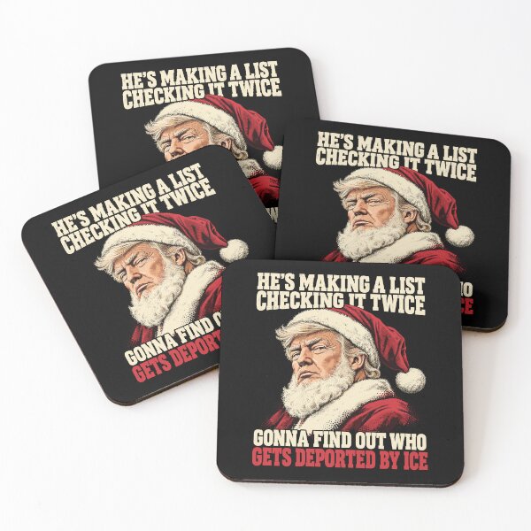 Item preview, He's Making A List Checking It Twice Trump Political Christmas  designed and sold by mareix.