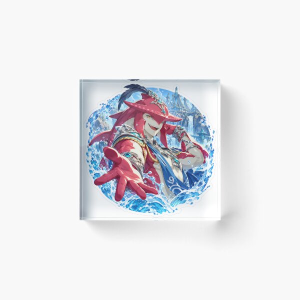 Item preview, Sidon Zora Prince Water Fantasy Art designed and sold by Mystic Wild Studio.