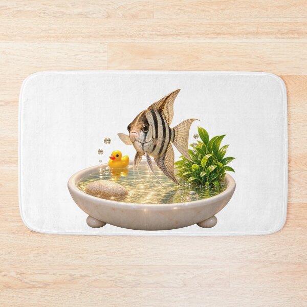 Item preview, Playful Angelfish Bathtub designed and sold by Sillytoe.