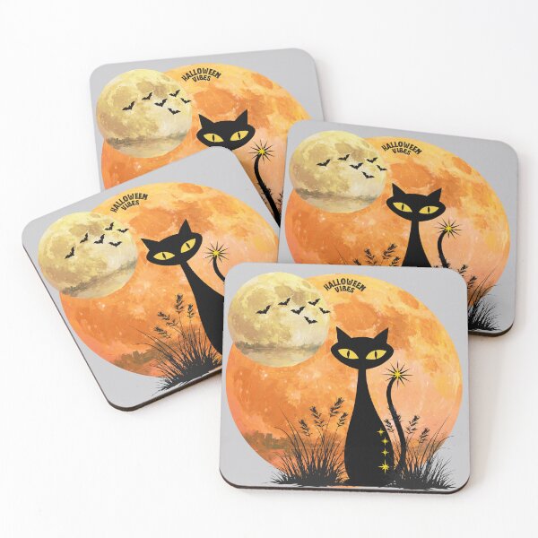 Item preview, Halloween cool cat and full moon designed and sold by 247DesignStudio.