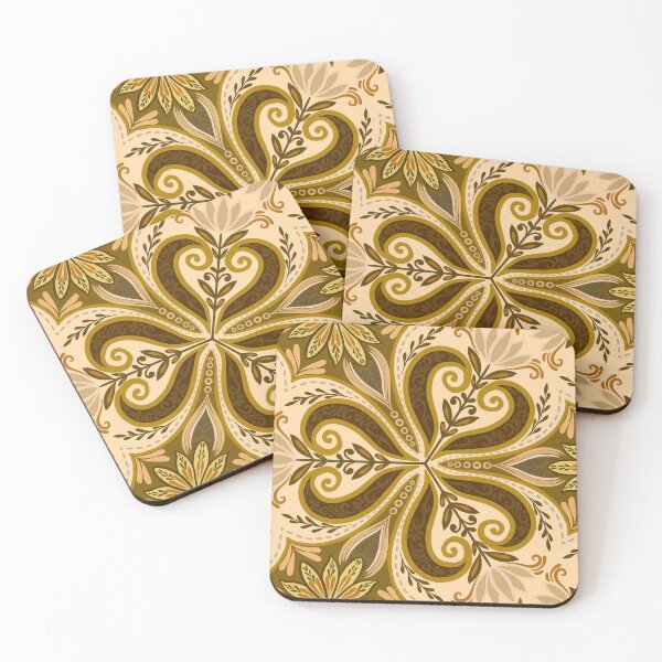 Item preview, Ornate Paisley & Botanical Floral Pattern - Gold designed and sold by Rukhscreations.