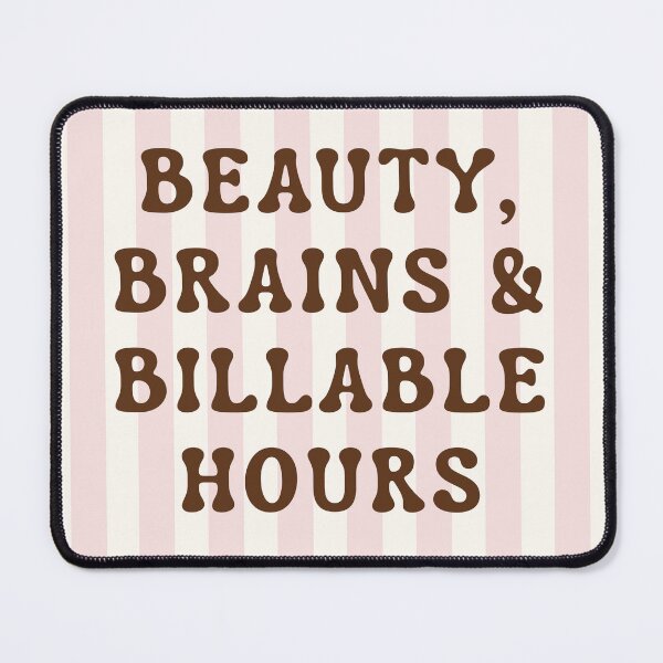 Item preview, Beauty Brains & Billable Hours Cute Lawyer Pink Stripes | Funny Law Student Gift | Lawyer Quote | Sassy Law School Graduation Gift | Funny Attorney Gift | Coquette Lawyer Girl Boss designed and sold by LitzoyGlobeArt.