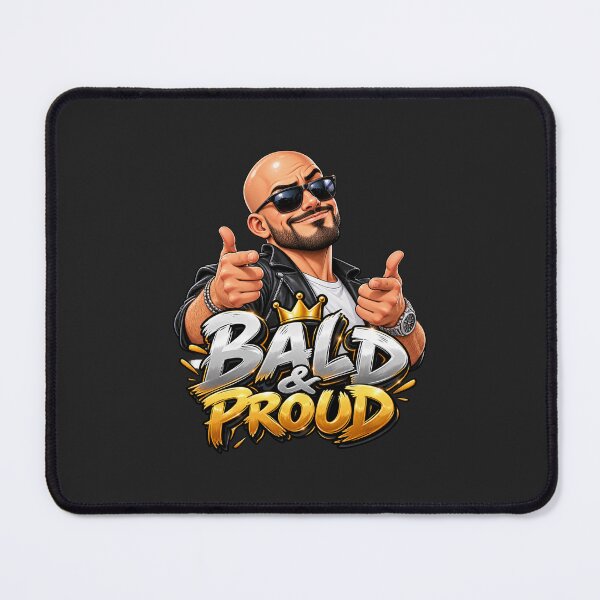 Item preview, Bald and Proud – Funny Bald Pride King Design designed and sold by DIB Designs – Express Your Style.