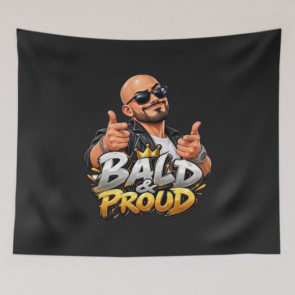 Item preview, Bald and Proud – Funny Bald Pride King Design designed and sold by DIB Designs – Express Your Style.