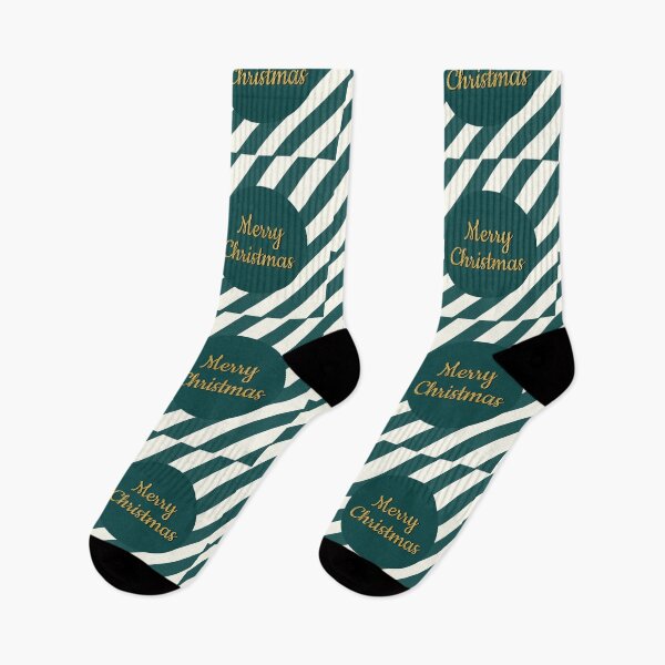 Item preview, Merry Christmas green and beige stripes designed and sold by Ana Gorozpe.